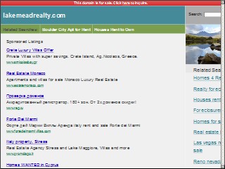 Web site www.lakemeadrealty.com, Lake Mead Realty