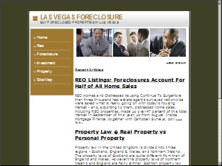 Web site www.lasvegasforeclosure.com, Las Vegas Realty