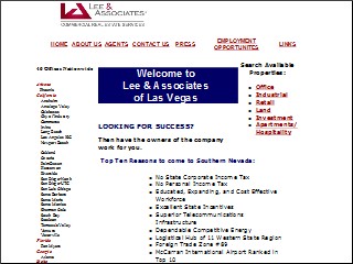 Web site www.leelasvegas.com, Lee & Assoc