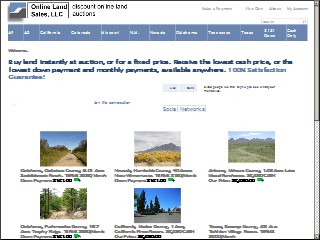 Web site www.onlinelandsales.com, ONLINELANDSALES.COM